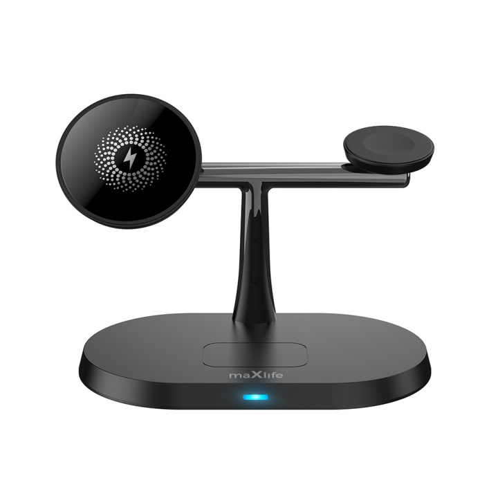 Maxlife MXWC-03 - 3-in-1 Wireless Charging Station, 15W, Black in the group SMARTPHONE & TABLETS / Chargers & Cables / Docking stations at TP E-commerce Nordic AB (C58435)
