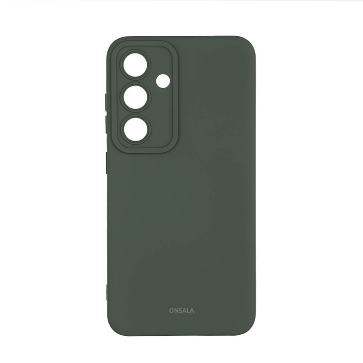 Onsala Phone Case with Silicone Feel Olive Green - Samsung S24 5G in the group SMARTPHONE & TABLETS / Phone cases / Samsung at TP E-commerce Nordic AB (C58610)