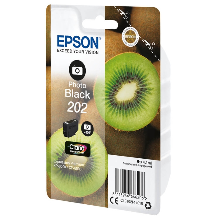 Epson Ink C13T02F14010 202 Photo Black Kiwi in the group COMPUTERS & PERIPHERALS / Printers & Accessories / Ink & Toner / Ink cartridges / Epson at TP E-commerce Nordic AB (C58650)