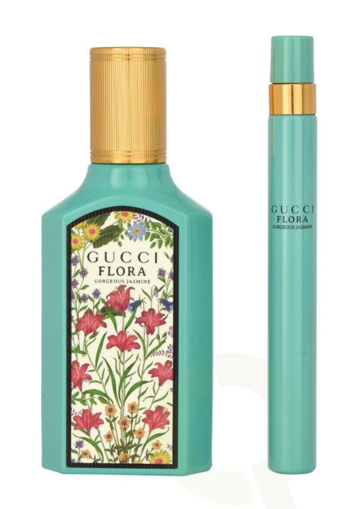 Gucci Flora Gorgeous Jasmine Giftset 60 ml Edp Spray 50ml/Edp Miniature 10ml in the group BEAUTY & HEALTH / Gift sets / Gift sets for her at TP E-commerce Nordic AB (C58683)