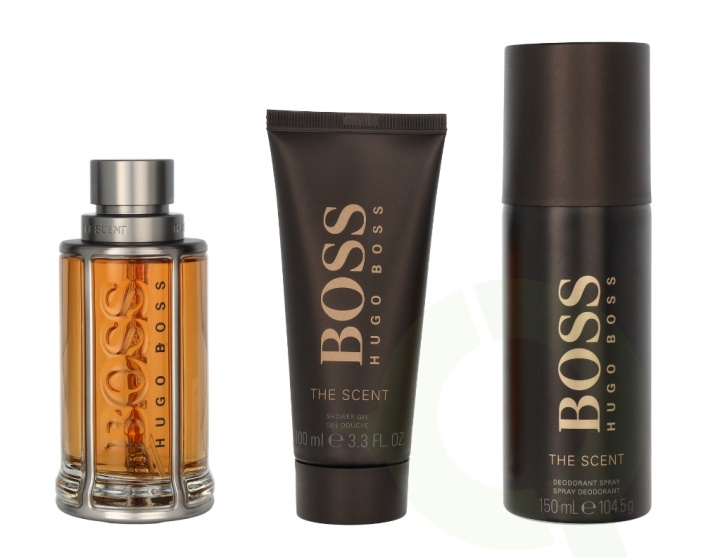 Hugo Boss The Scent Giftset 350 ml Edt Spray 100ml/Deo Spray 150ml/Shower Gel 100ml in the group BEAUTY & HEALTH / Gift sets / Gift sets for him at TP E-commerce Nordic AB (C58718)