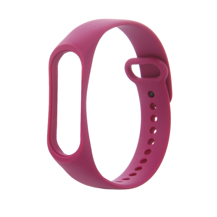 Silicone Wristband for Xiaomi Mi Band 3/4, Raspberry in the group Sport, leisure & Hobby / Smartwatch & Activity trackers / Accessories at TP E-commerce Nordic AB (C58806)