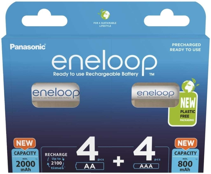 Panasonic Eneloop Combi AA + AAA batteripaket in the group HOME ELECTRONICS / Batteries & Chargers / Batteries / AAA at TP E-commerce Nordic AB (C58825)