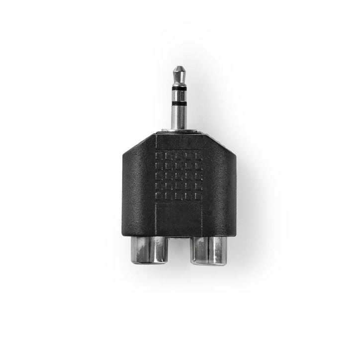 Nedis Stereo Audio Adapter | 3.5 mm Male | 2x RCA Female | Nickel Plated | Straight | ABS | Black | 1 pcs | Box in the group HOME ELECTRONICS / Cables & Adapters / Audio analog / Adapters at TP E-commerce Nordic AB (C58973)