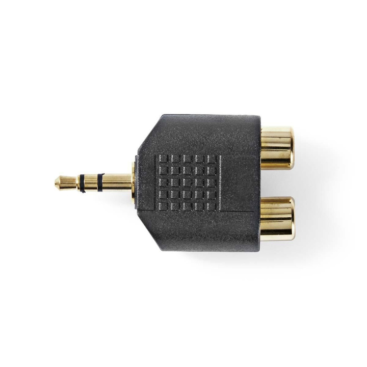 Nedis Stereo Audio Adapter | 3.5 mm Male | 2x RCA Female | Gold Plated | Straight | ABS | Black | 10 pcs | Polybag in the group HOME ELECTRONICS / Cables & Adapters / Audio analog / Adapters at TP E-commerce Nordic AB (C58977)