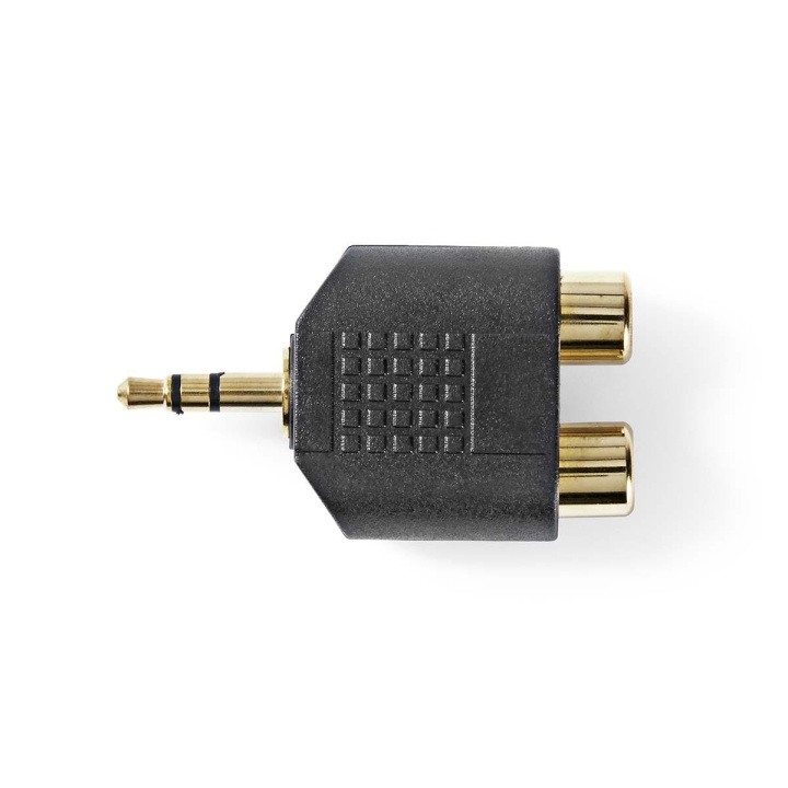 Nedis Stereo Audio Adapter | 3.5 mm Male | 2x RCA Female | Gold Plated | Straight | ABS | Black | 10 pcs | Envelope in the group HOME ELECTRONICS / Cables & Adapters / Audio analog / Adapters at TP E-commerce Nordic AB (C58977)