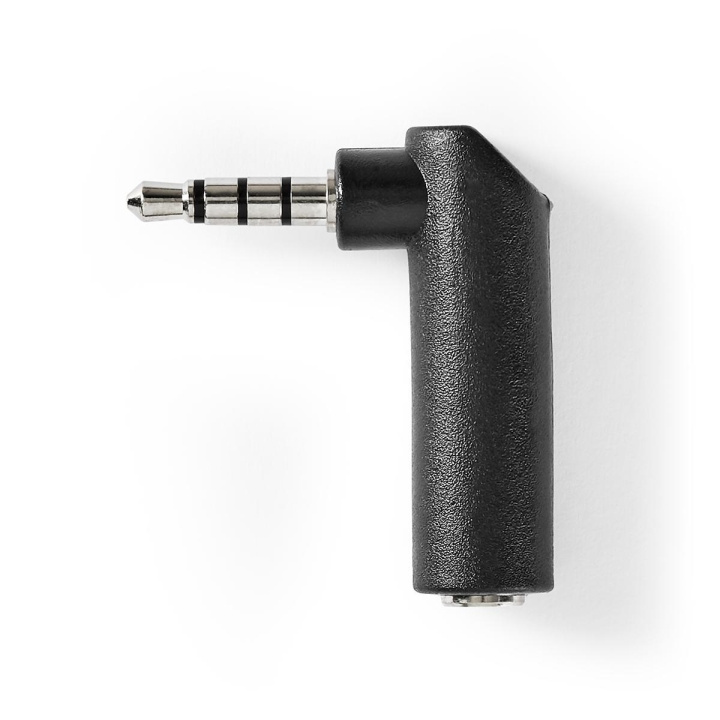Nedis Stereo Audio Adapter | 3.5 mm Male | 3.5 mm Female | Nickel Plated | Angled 90° | Metal | Black | 10 pcs | Polybag in the group HOME ELECTRONICS / Cables & Adapters / Audio analog / Adapters at TP E-commerce Nordic AB (C58979)