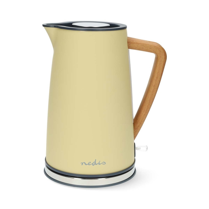 Nedis Electric Kettle | 1.7 l | Soft-Touch | Yellow | Rotatable 360 degrees | Concealed heating element | Strix® controller | Boil-dry protection in the group HOME, HOUSEHOLD & GARDEN / Household appliances / Water & Juice / Kettles at TP E-commerce Nordic AB (C58990)