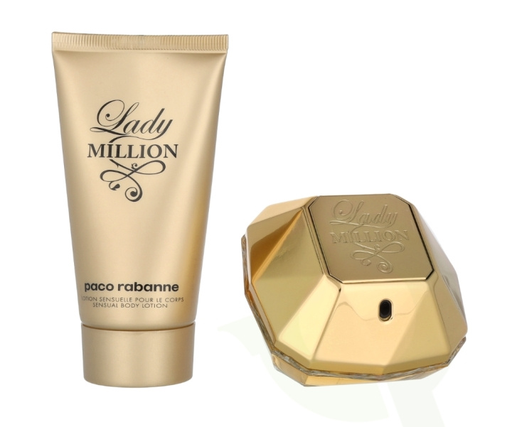 Paco Rabanne Lady Million Giftset 125 ml Edp Spray 50ml/Body Lotion 75ml in the group BEAUTY & HEALTH / Gift sets / Gift sets for her at TP E-commerce Nordic AB (C59065)