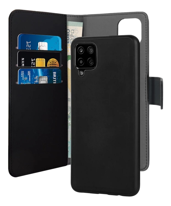 Puro Samsung Galaxy A12 Wallet Detachable, black in the group SMARTPHONE & TABLETS / Phone cases / Samsung at TP E-commerce Nordic AB (C59240)