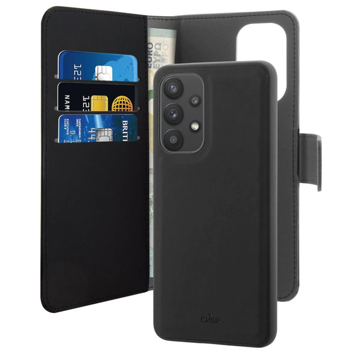 Puro Samsung Galaxy A73 5G Wallet Detachable, black in the group SMARTPHONE & TABLETS / Phone cases / Samsung at TP E-commerce Nordic AB (C59245)