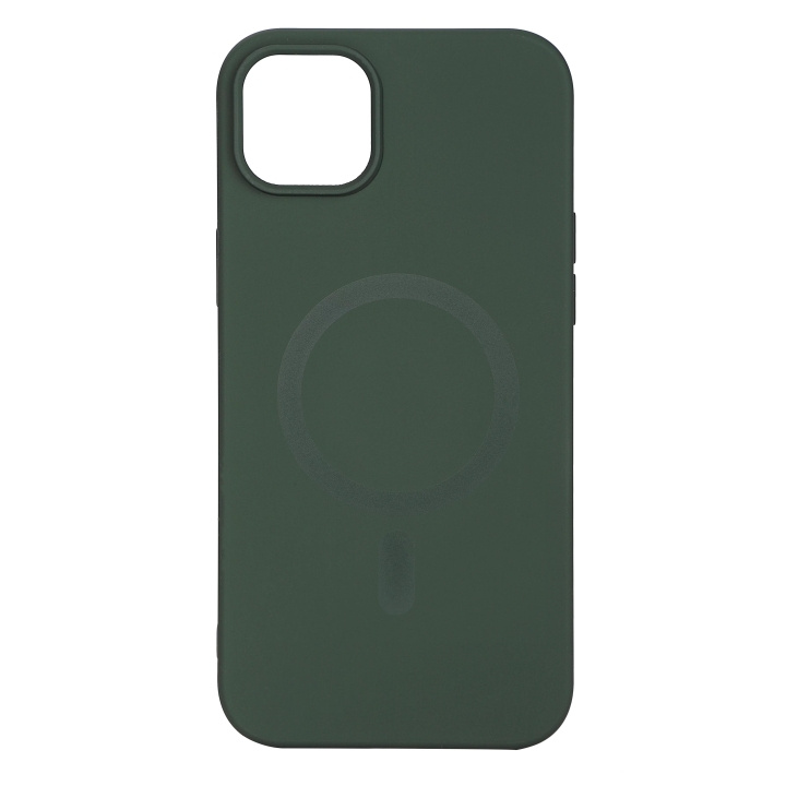 Essentials iPhone 14 Plus Silicone Mag back cover, Green in the group SMARTPHONE & TABLETS / Phone cases / Apple / iPhone 14 at TP E-commerce Nordic AB (C59514)