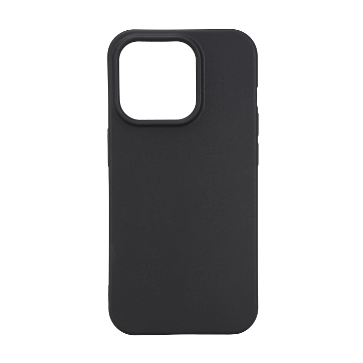 Essentials iPhone 15 Pro TPU back cover, 99% recycled, black in the group SMARTPHONE & TABLETS / Phone cases / Apple / iPhone 15 at TP E-commerce Nordic AB (C59554)