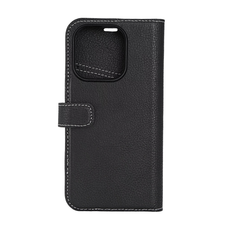 Essentials iPhone 15 Pro leather Mag wallet,detachable, magnetic, black in the group SMARTPHONE & TABLETS / Phone cases / Apple / iPhone 15 at TP E-commerce Nordic AB (C59570)