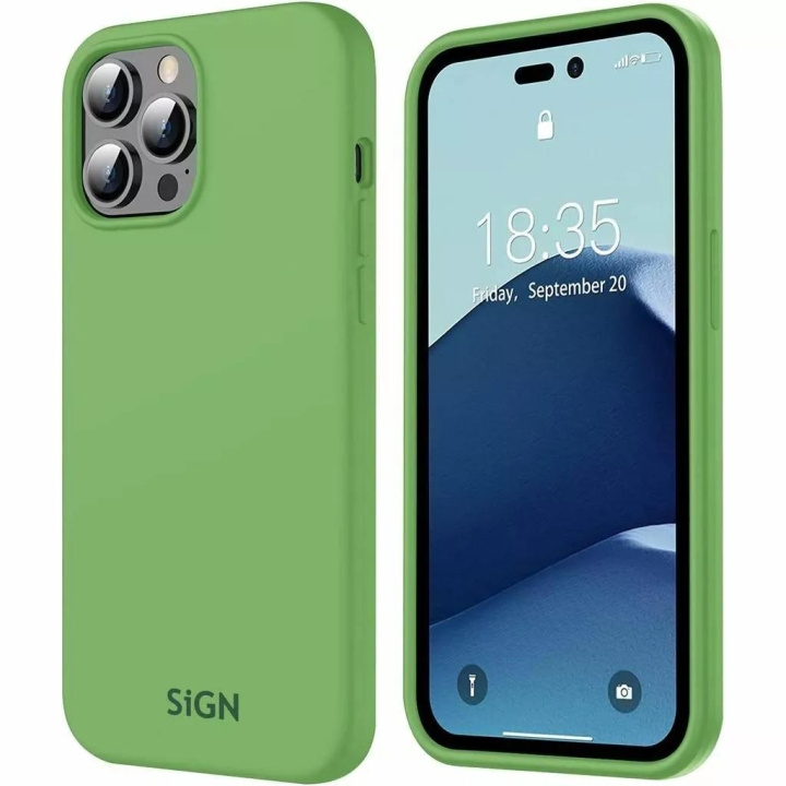sign Liquid Silicone Case for iPhone 14 Pro Max - Jade Green in the group SMARTPHONE & TABLETS / Phone cases / Apple / iPhone 14 at TP E-commerce Nordic AB (C59738)