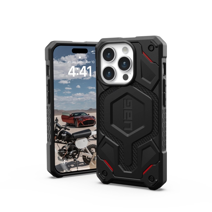 Urban Armor Gear iPhone 15 Pro Monarch Pro - Kevlar Black in the group SMARTPHONE & TABLETS / Phone cases / Apple / iPhone 15 at TP E-commerce Nordic AB (C59741)