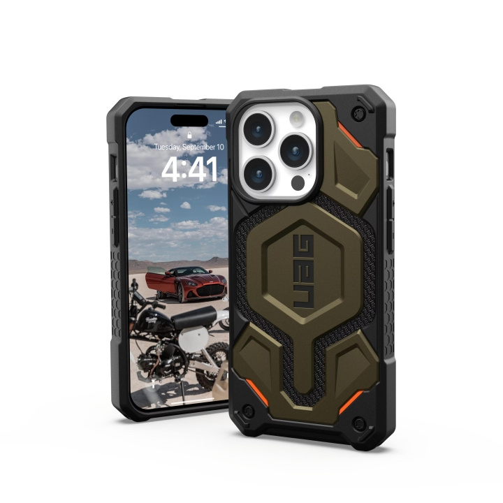 Urban Armor Gear iPhone 15 Pro Monarch Pro - Kevlar Element Green in the group SMARTPHONE & TABLETS / Phone cases / Apple / iPhone 15 at TP E-commerce Nordic AB (C59743)
