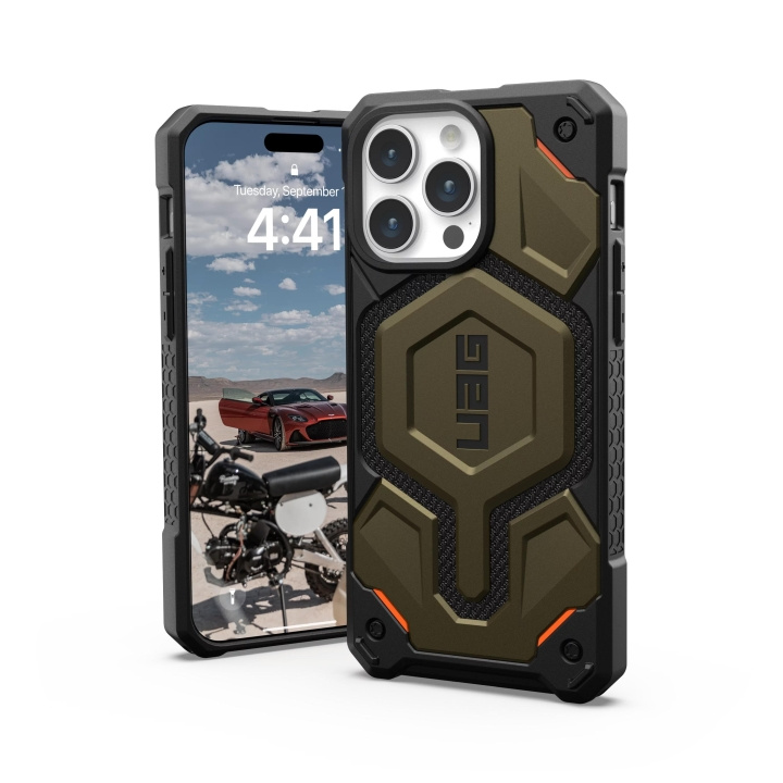 Urban Armor Gear iPhone 15 Pro Max Monarch Pro - Kevlar Element Green in the group SMARTPHONE & TABLETS / Phone cases / Apple / iPhone 15 at TP E-commerce Nordic AB (C59744)