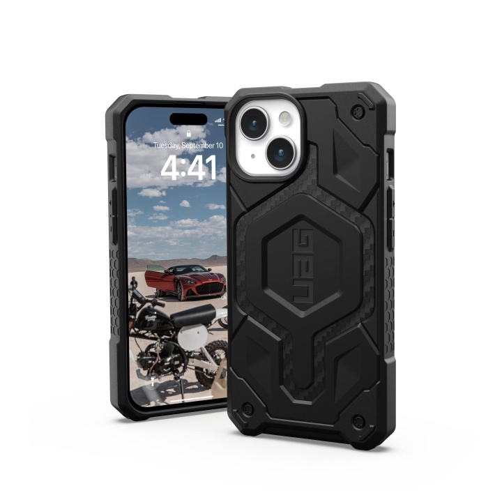 Urban Armor Gear iPhone 15 Monarch Pro - Carbon Fiber in the group SMARTPHONE & TABLETS / Phone cases / Apple / iPhone 15 at TP E-commerce Nordic AB (C59745)