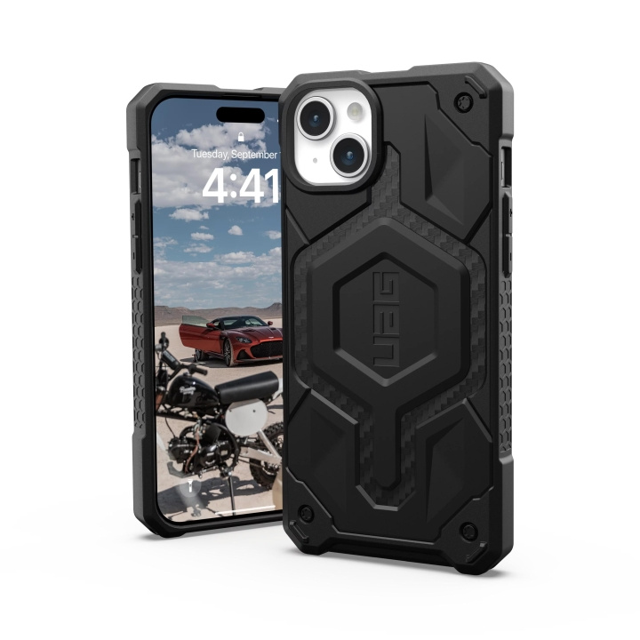 Urban Armor Gear iPhone 15 Plus Monarch Pro - Carbon Fiber in the group SMARTPHONE & TABLETS / Phone cases / Apple / iPhone 15 at TP E-commerce Nordic AB (C59746)