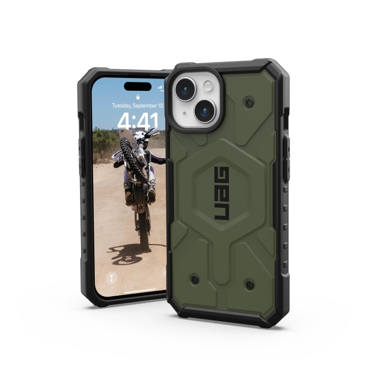 Urban Armor Gear iPhone 15 Pathfinder Magsafe - Olive Drab in the group SMARTPHONE & TABLETS / Phone cases / Apple / iPhone 15 at TP E-commerce Nordic AB (C59765)