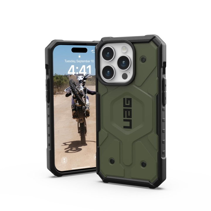 Urban Armor Gear iPhone 15 Pro Pathfinder Magsafe - Olive Drab in the group SMARTPHONE & TABLETS / Phone cases / Apple / iPhone 15 at TP E-commerce Nordic AB (C59767)