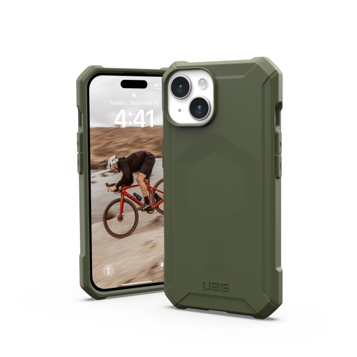 Urban Armor Gear iPhone 15 Essential Armor Magsafe - Olive Drab in the group SMARTPHONE & TABLETS / Phone cases / Apple / iPhone 15 at TP E-commerce Nordic AB (C59779)