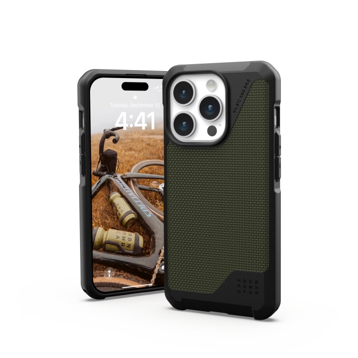 Urban Armor Gear iPhone 15 Pro Metropolis LT Magsafe - Kevlar Olive in the group SMARTPHONE & TABLETS / Phone cases / Apple / iPhone 15 at TP E-commerce Nordic AB (C59789)