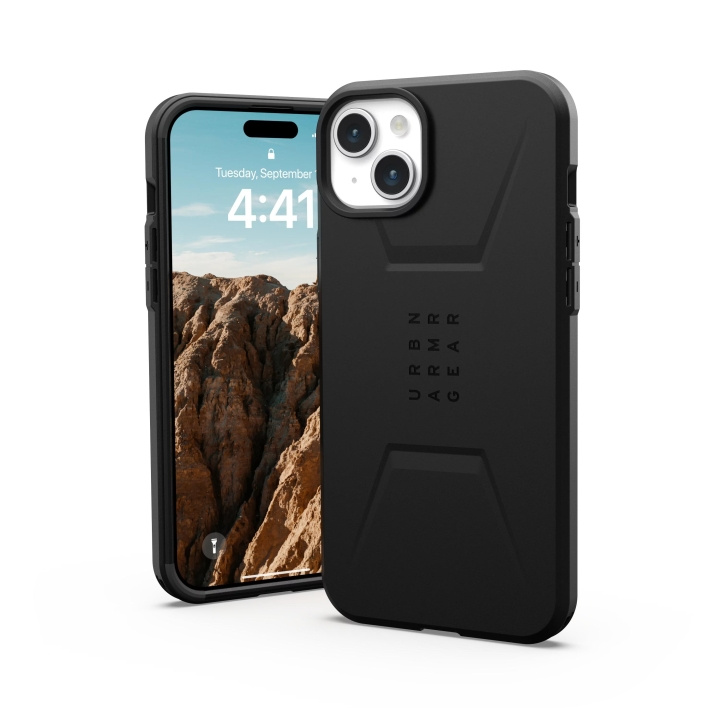 Urban Armor Gear iPhone 15 Plus Civilian Magsafe - Black in the group SMARTPHONE & TABLETS / Phone cases / Apple / iPhone 15 at TP E-commerce Nordic AB (C59806)