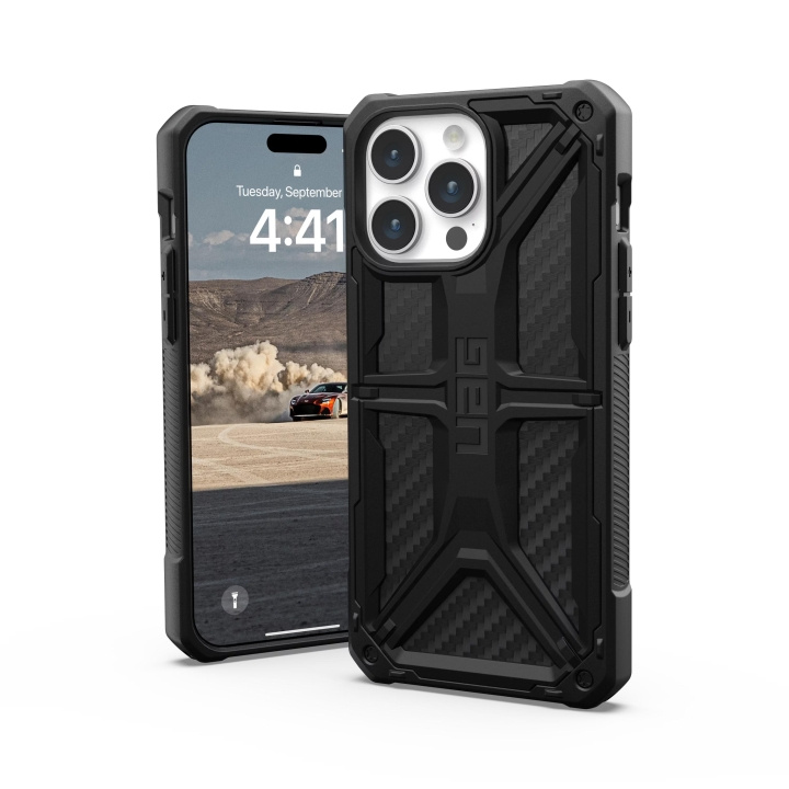 Urban Armor Gear iPhone 15 Pro Max Monarch - Carbon Fiber in the group SMARTPHONE & TABLETS / Phone cases / Apple / iPhone 15 at TP E-commerce Nordic AB (C59826)