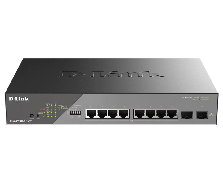 D-Link 10-Port Gigabit Ethernet PoE+ Surveillance Switch in the group COMPUTERS & PERIPHERALS / Network / Switches / 10/100Mbps at TP E-commerce Nordic AB (C59847)