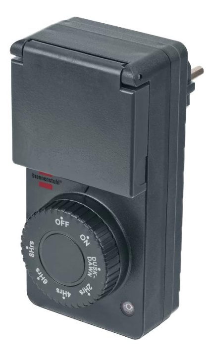 Brennenstuhl Timer with twighlight sensor DDT IP44 anthracite in the group HOME, HOUSEHOLD & GARDEN / Electricity & Lighting / Timers at TP E-commerce Nordic AB (C59853)