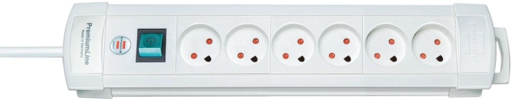 Brennenstuhl 6 way Extension Socket, Earthed, 3m, White in the group HOME, HOUSEHOLD & GARDEN / Electricity & Lighting / Power strips at TP E-commerce Nordic AB (C59873)