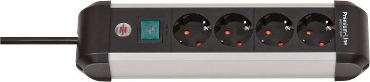 Brennenstuhl Premium Alu-Line extension lead with switch 4-way 1.8m in the group HOME, HOUSEHOLD & GARDEN / Electricity & Lighting / Power strips at TP E-commerce Nordic AB (C59880)