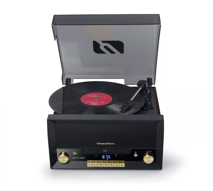 MUSE MT-112 W Turntable Micro system FM BT CD USB Retro in the group HOME ELECTRONICS / Audio & Picture / Home cinema, Hifi & Portable / Compact stereo & Record players at TP E-commerce Nordic AB (C59963)