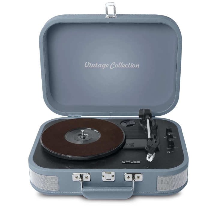MUSE MT-201 BVB Turntable Stereo system BT USB vintage Light Blue in the group HOME ELECTRONICS / Audio & Picture / Home cinema, Hifi & Portable / Compact stereo & Record players at TP E-commerce Nordic AB (C59964)