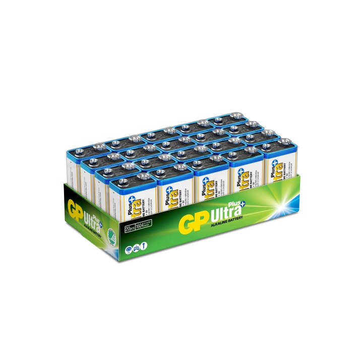 GP Ultra Plus Alkaline 9V 20 Pack (S) in the group HOME ELECTRONICS / Batteries & Chargers / Batteries / 9V at TP E-commerce Nordic AB (C59983)