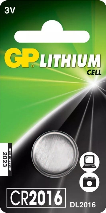 GP CR2016 Lithium Coin, 1 Pack (B) in the group HOME ELECTRONICS / Batteries & Chargers / Batteries / Button cell at TP E-commerce Nordic AB (C59997)