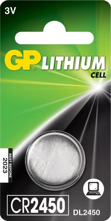GP CR2450 Lithium Coin, 1 Pack (B) in the group HOME ELECTRONICS / Batteries & Chargers / Batteries / Button cell at TP E-commerce Nordic AB (C59999)