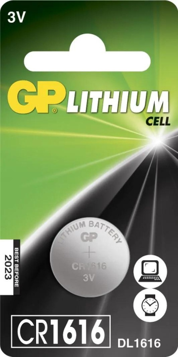 GP CR1616 Lithium Coin 1 Pack (B) in the group HOME ELECTRONICS / Batteries & Chargers / Batteries / Button cell at TP E-commerce Nordic AB (C60002)