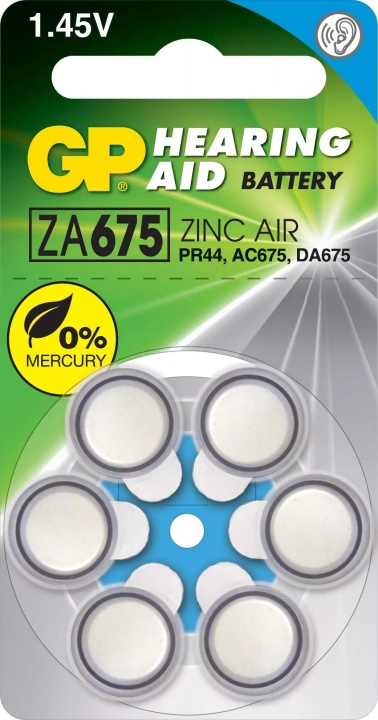 GP Hearing Aid ZA675 6 Pack (B) in the group HOME ELECTRONICS / Batteries & Chargers / Batteries / Hearing aid batteries at TP E-commerce Nordic AB (C60006)