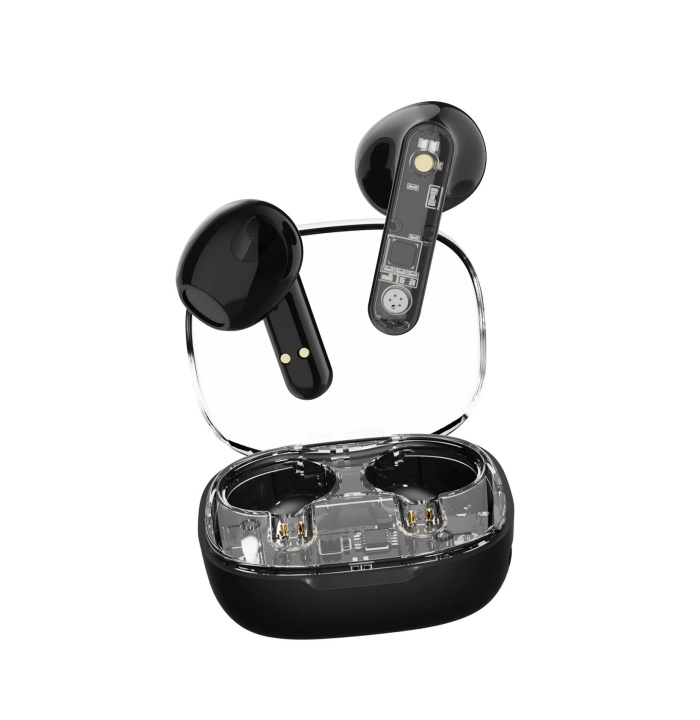 Streetz T150 TWS earphones, Transparent, Black in the group HOME ELECTRONICS / Audio & Picture / Headphones & Accessories / Headphones at TP E-commerce Nordic AB (C60042)