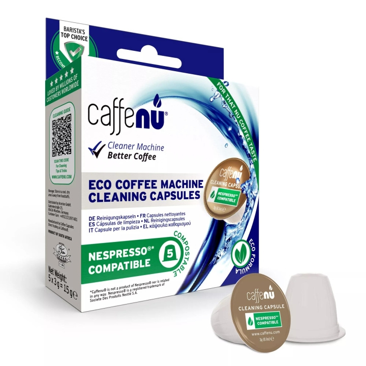 caffenu Eco Formula Cleaning Capsules Nespresso comp. 5pk in the group HOME, HOUSEHOLD & GARDEN / Household appliances / Coffee makers and accessories / Filters & Accessories at TP E-commerce Nordic AB (C60048)