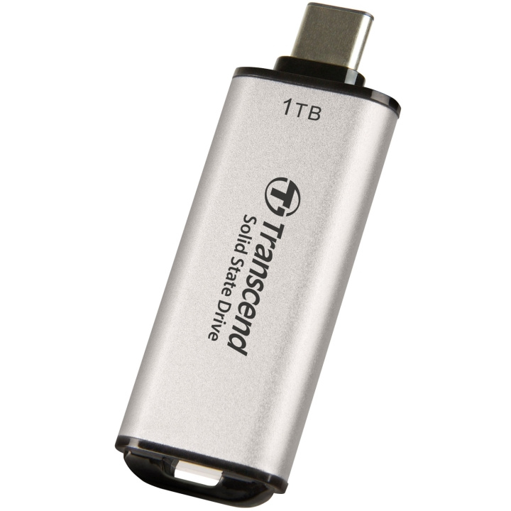 Transcend Portabel Mini SSD ESD300C USB-C 1TB 10Gbps (R1050/W950 Mb/s) Silver in the group COMPUTERS & PERIPHERALS / Computer accessories / External hard drives at TP E-commerce Nordic AB (C60278)