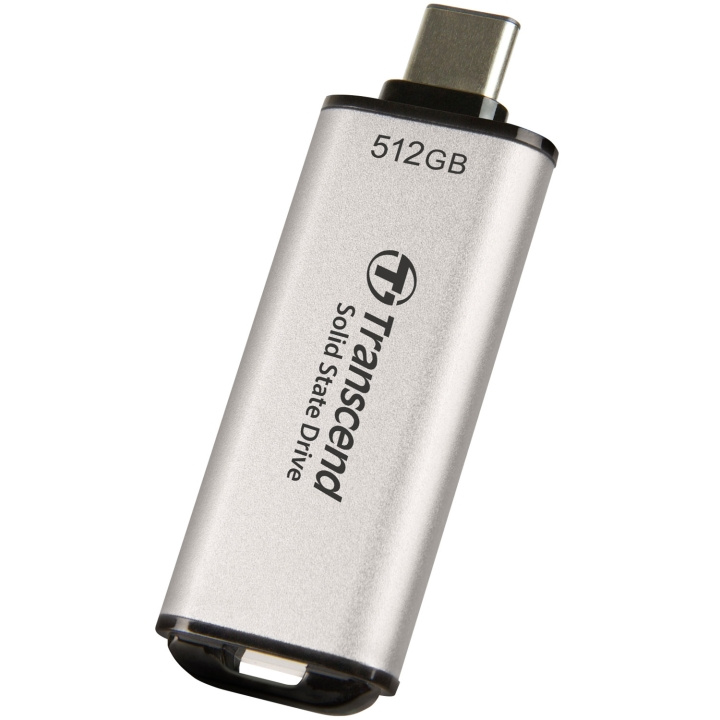 Transcend Portabel Mini SSD ESD300C USB-C 500Gb 10Gbps (R1050/W950 Mb/s) Silver in the group COMPUTERS & PERIPHERALS / Computer accessories / External hard drives at TP E-commerce Nordic AB (C60280)