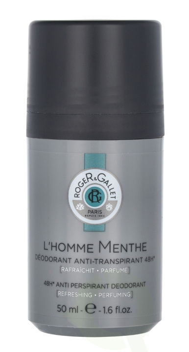 Roger & Gallet L\'Homme Menthe Deo Roll-On 50 ml 48H Anti Perspirant in the group BEAUTY & HEALTH / Fragrance & Perfume / Deodorants / Deodorant for women at TP E-commerce Nordic AB (C60355)