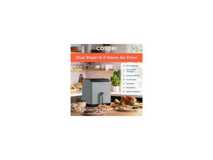 Cosori Dual Blaze CAF-P583S-AEUR Airfryer 1.7kW Light Grey in the group HOME, HOUSEHOLD & GARDEN / Household appliances / Airfryers & Fryers at TP E-commerce Nordic AB (C60421)
