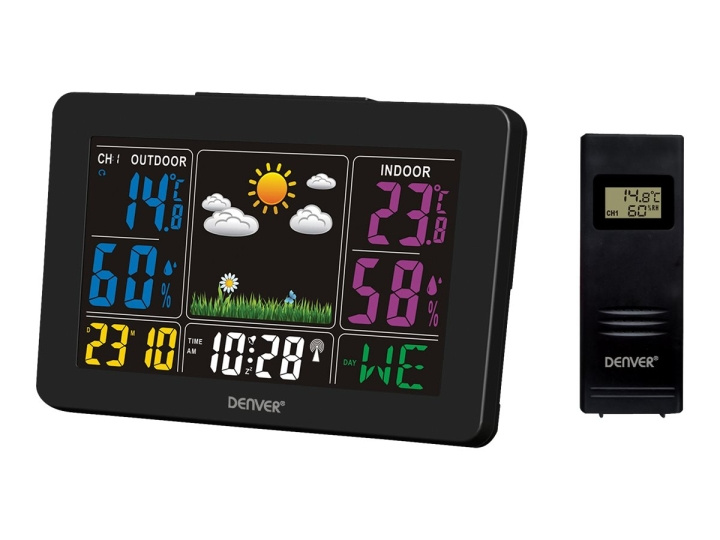 Denver WS-540 väderstation inomhus utomhus svart in the group HOME, HOUSEHOLD & GARDEN / Fans & Climate products / Thermometers & Weather stations at TP E-commerce Nordic AB (C60525)