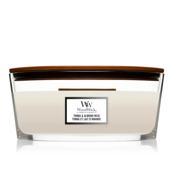 WoodWick Ellipse - Tonka & Almond Milk in the group BEAUTY & HEALTH / Fragrance & Perfume / Other fragrances / Scented candles at TP E-commerce Nordic AB (C60583)