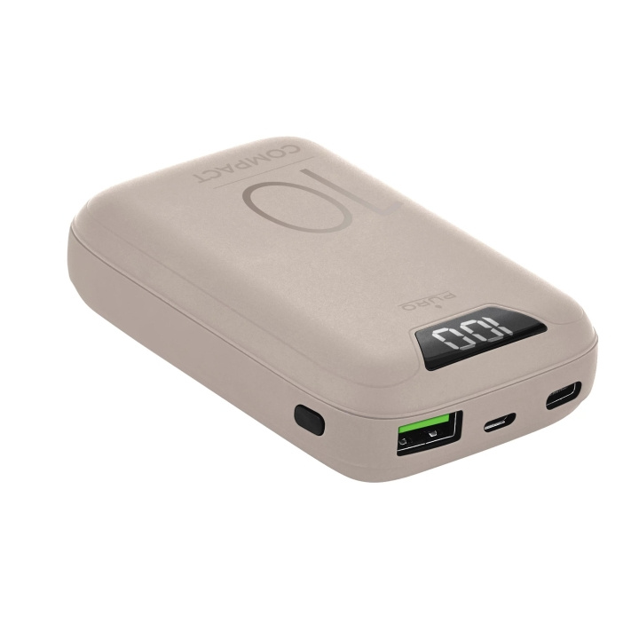 Puro Power Bank 10 000mAh Display USB-A+USB-C 15W, Rosa in the group SMARTPHONE & TABLETS / Chargers & Cables / Powerbanks at TP E-commerce Nordic AB (C60600)